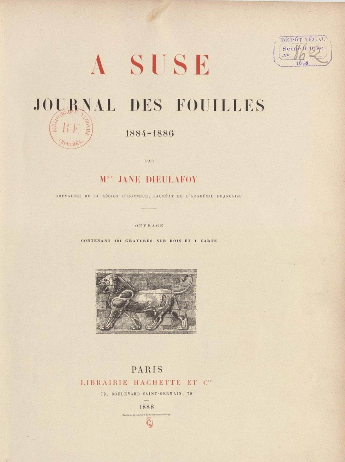 Suse journal des fouilles 1882-1884